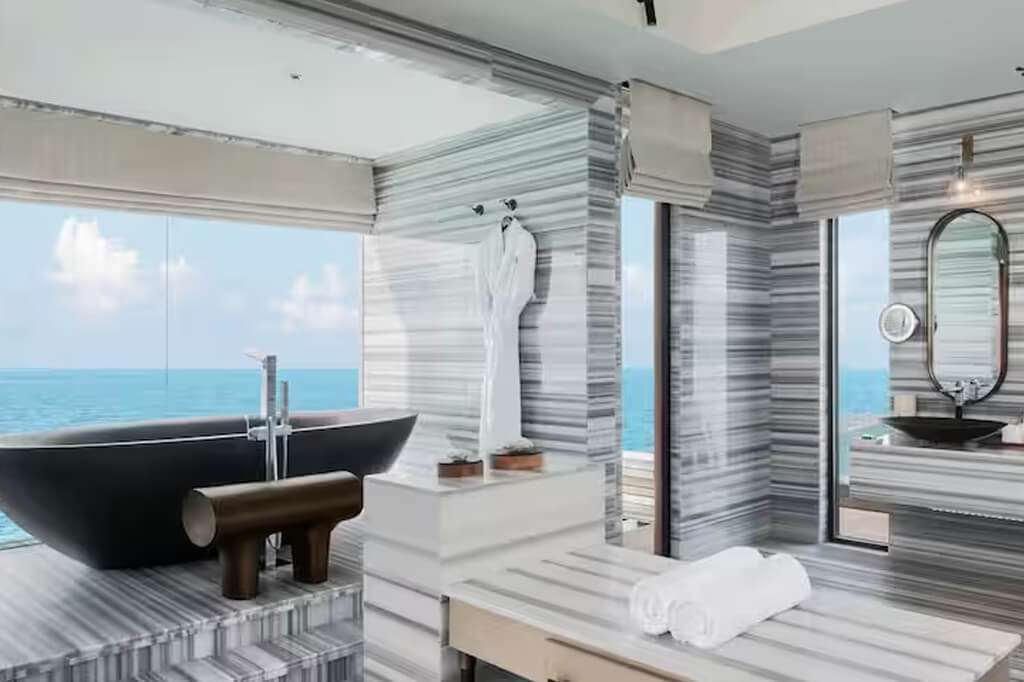 Waldorf Astoria Maldives Ocean Villa Bathroom