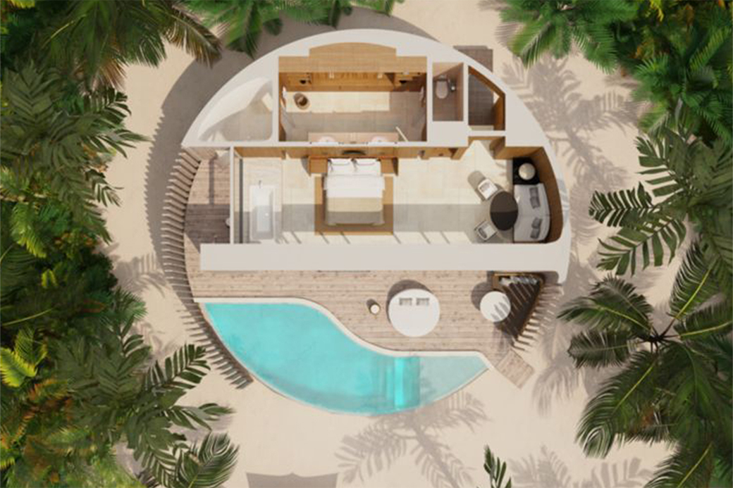 _The Ritz Carlton Maldives Fari Islands_Sunset Beach Pool Villa – Floor Plan The Ritz-Carlton Maldives, Fari Islands - Sunset Beach Pool Villa Floor Plan
