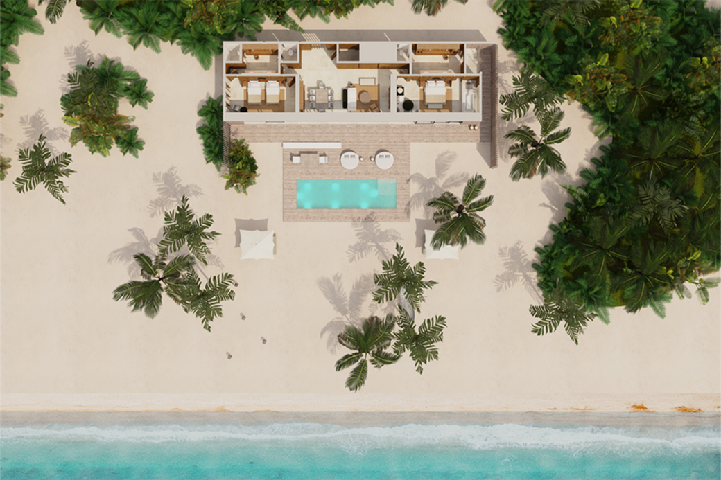 The Ritz Carlton Maldives Fari Islands_Two Bedroom Sunset Beach Pool Villa – Floor Plan The Ritz Carlton Maldives Fari Islands_Two Bedroom Sunset Beach Pool Villa - Floor Plan