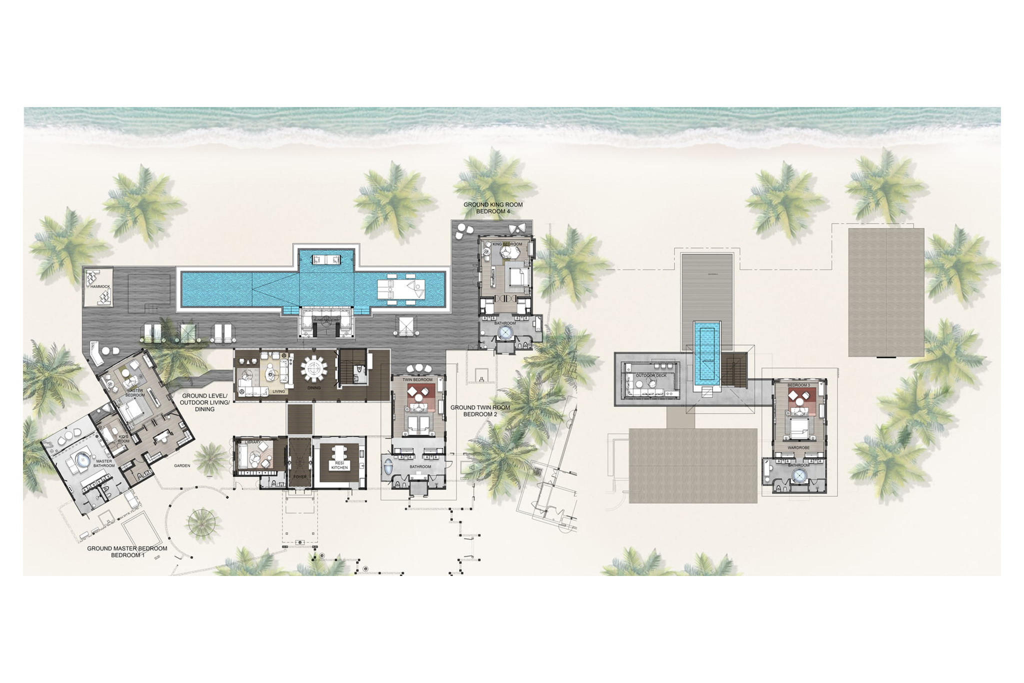 FS Landaa Giraavaru - Four-Bedroom Landaa Estate Floor Plan