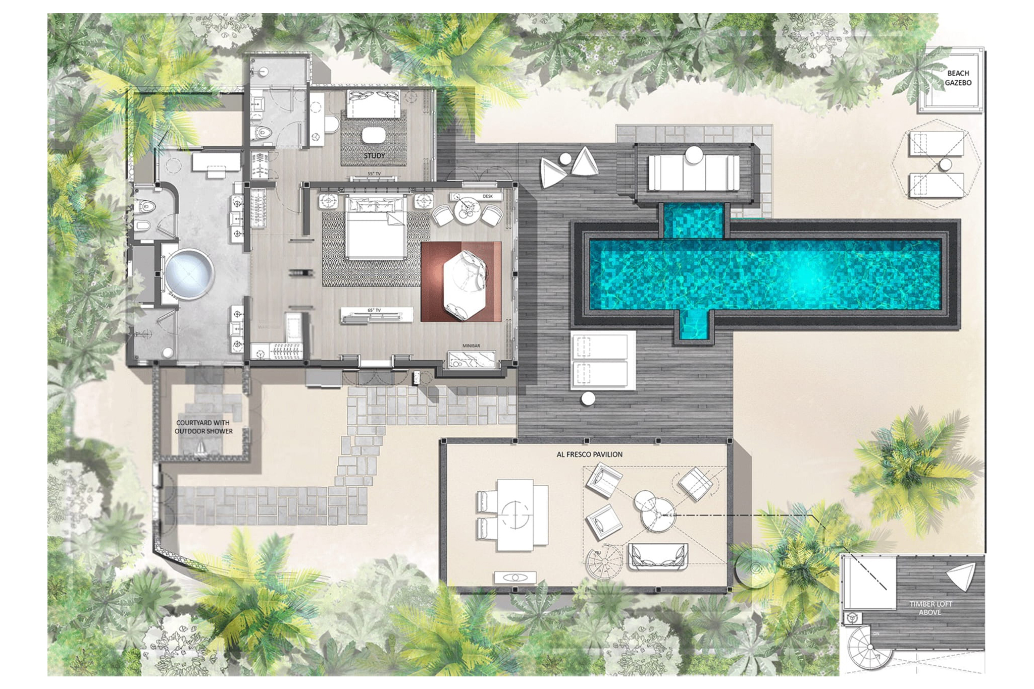 FS Landaa Giraavaru - Family Beach Villa with Pool Floor Plan