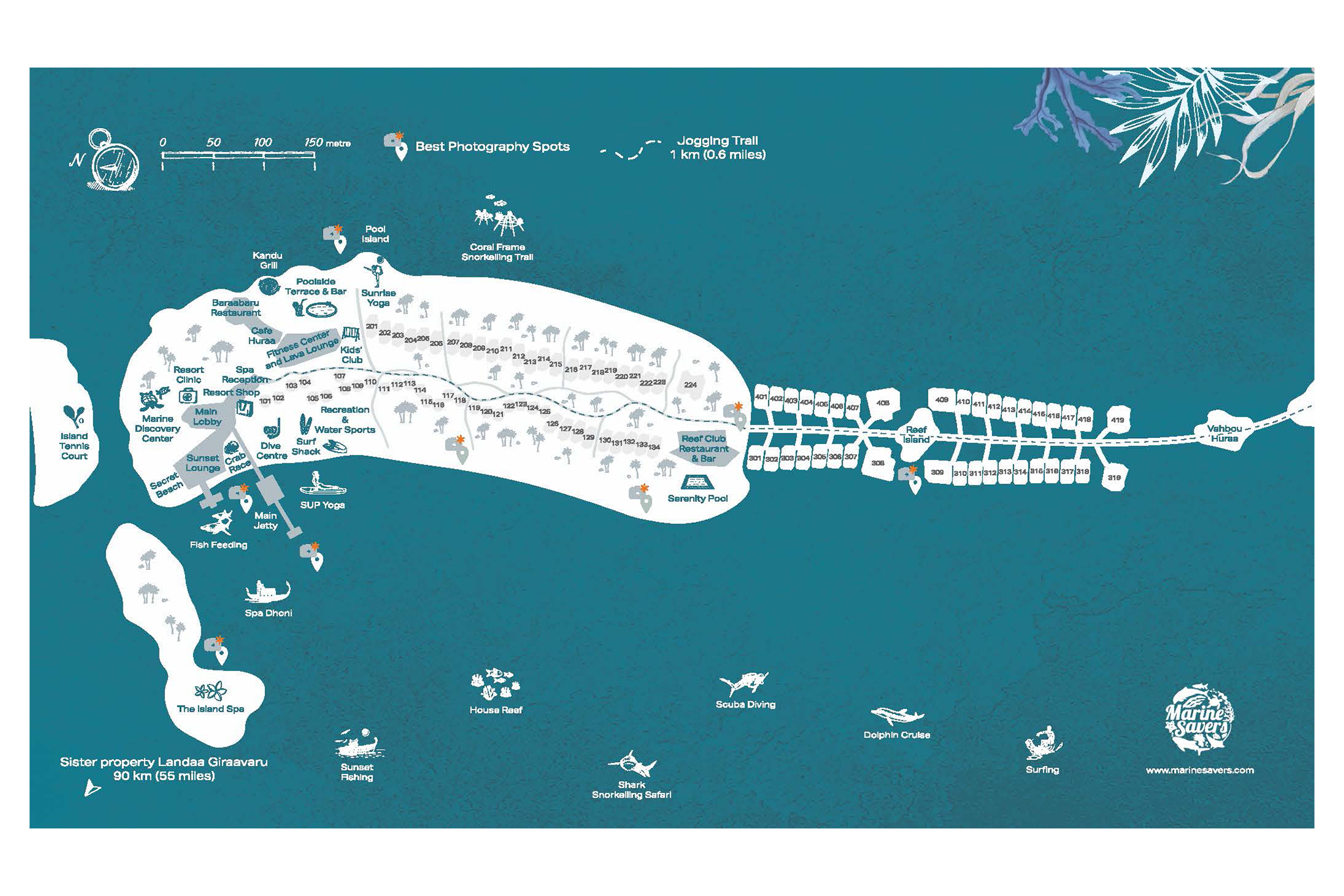 FS Kuda Huraa Resort Map