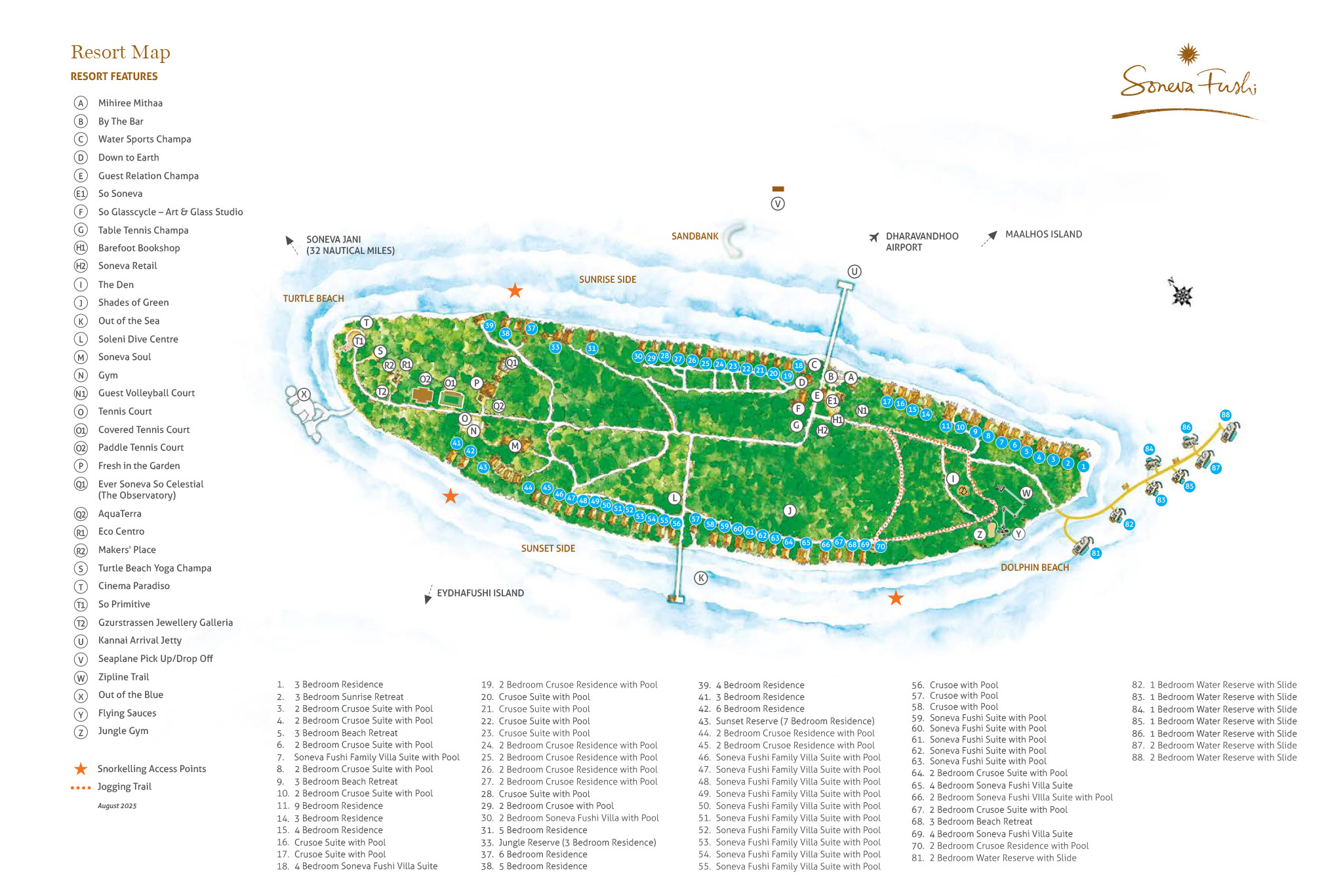 Soneva Fushi - Resort Map
