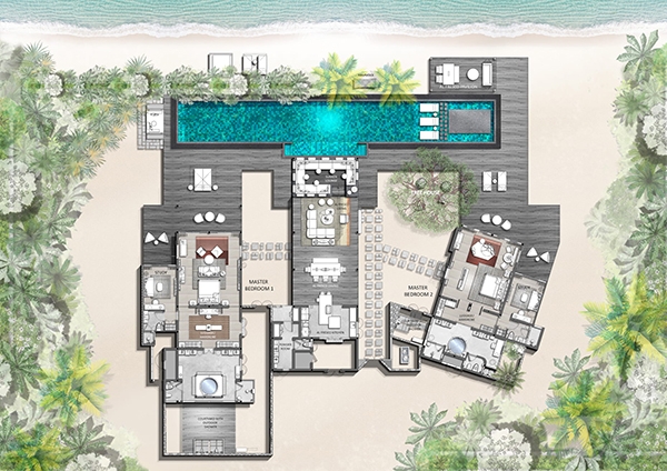  Landaa Giraavaru Royal Beach Villa Plan