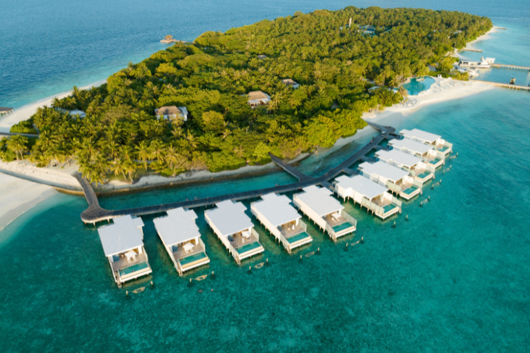 Amilla Maldives Water Villas aerial