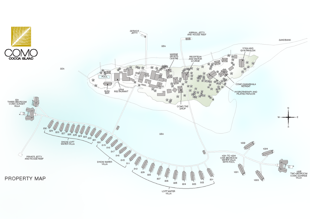 COMO Cocoa Island Resort Map