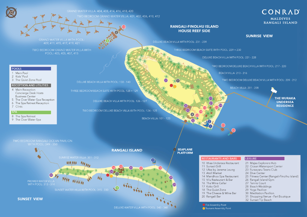 Conrad Maldives Rangali Island Resort Map