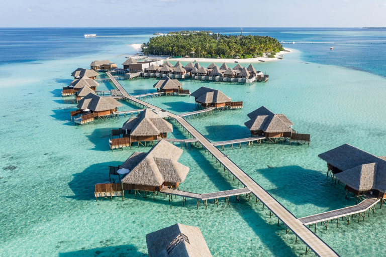 Conrad Maldives Rangali Island Villas Aerial