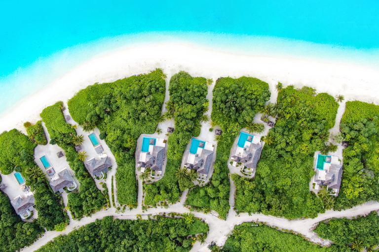 Hideaway Beach Resort & Spa Villas aerial