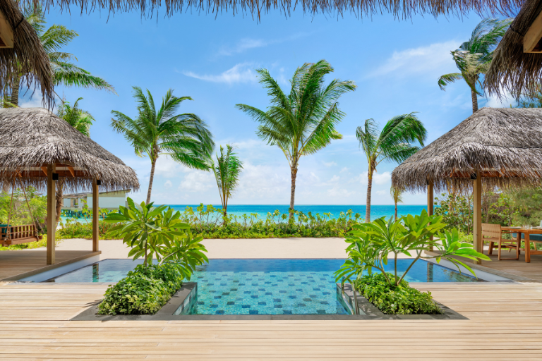 Hilton Maldives Amingiri Resort & Spa Two Bedroom Beach Pool Villa Deck