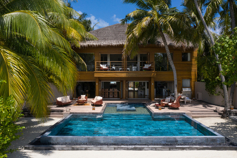 Huvafen Fushi Maldives Beach Villa Exterior