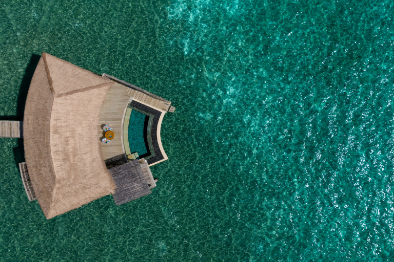 InterContinental Maldives Maamunagau Resort Water Pool Villa aerial