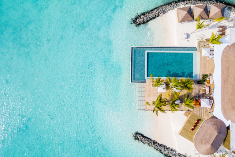 InterContinental Maldives Maamunagau Resort Pool aerial view