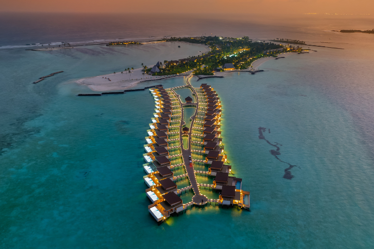 Kuda Villingili Resort Maldives Water Villas aerial