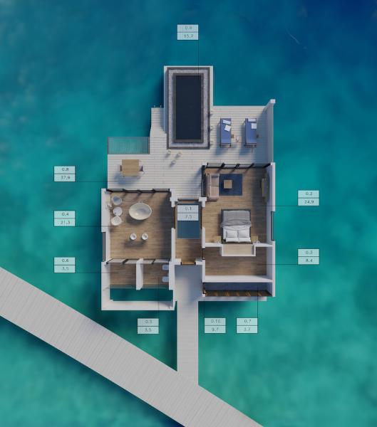 Movenpick Maldives Overwater Pool Villa Floor Plan