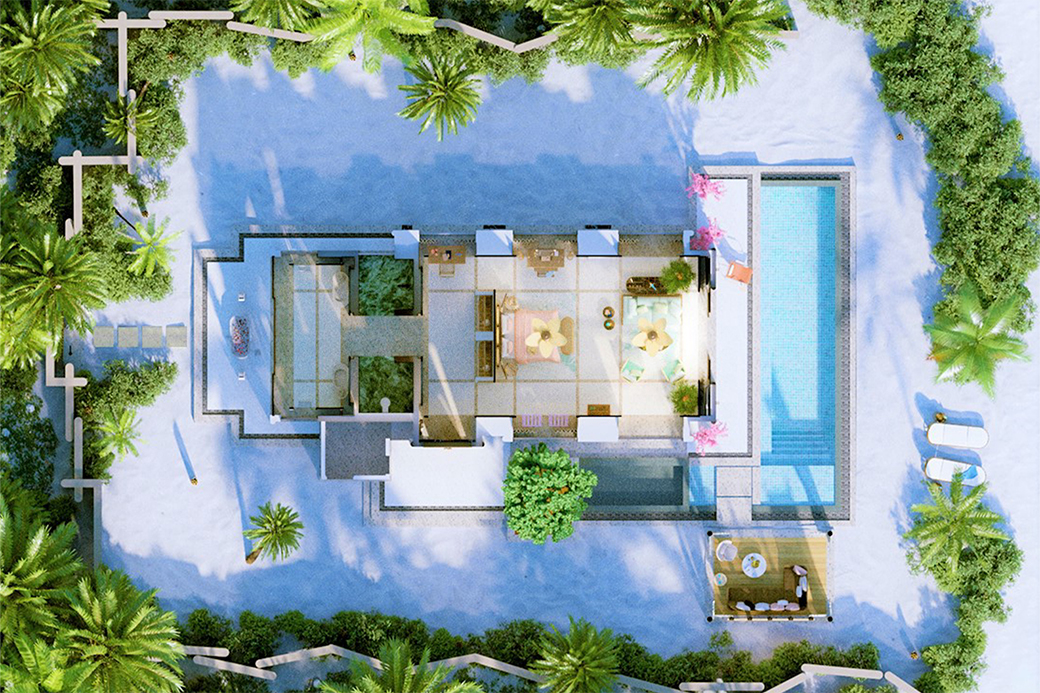 Joali_Maldives_Beach Villa with Pool – Floor plan Joali Maldives Beach Villa with Pool Outdoor