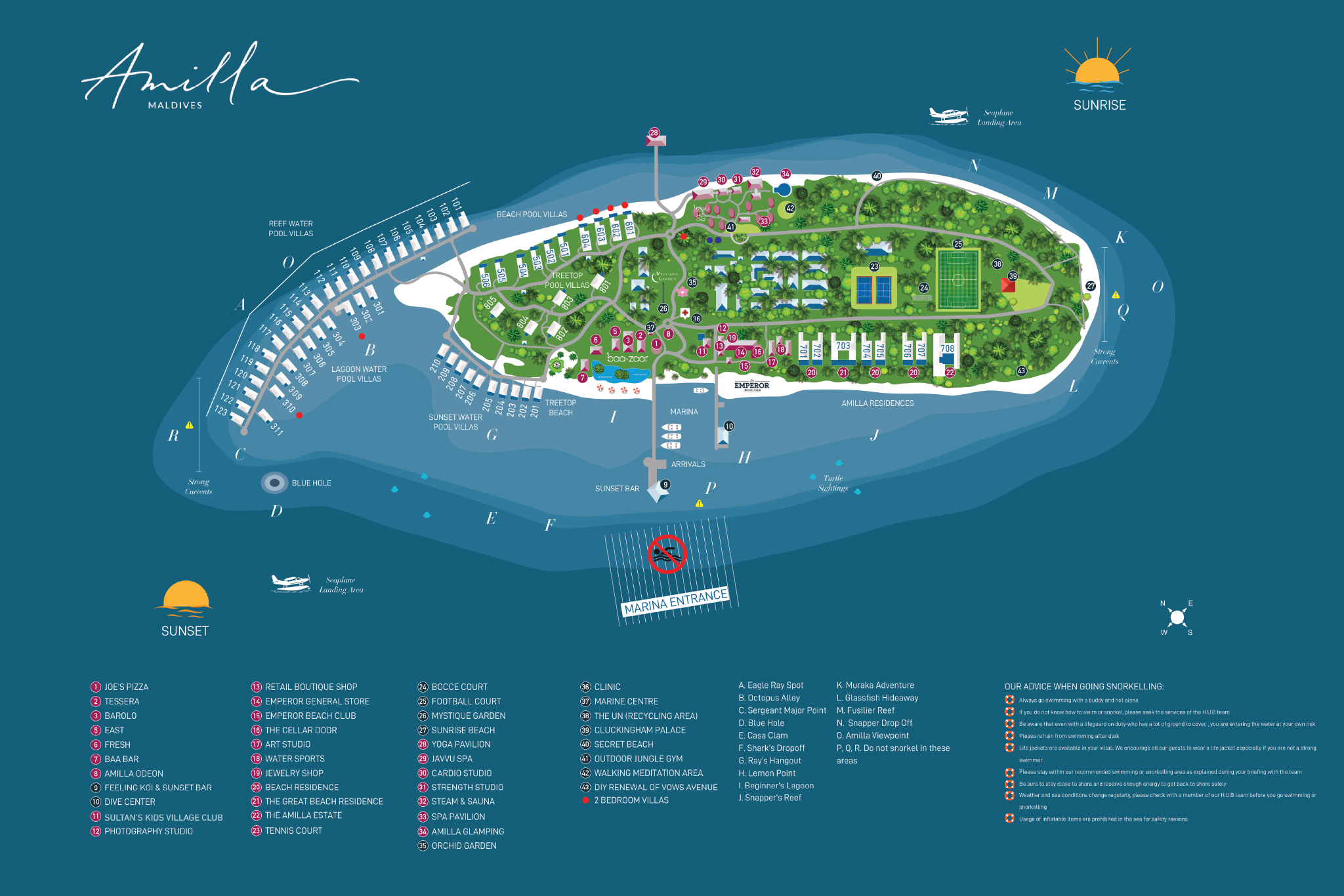 Amilla Maldives Resort Map