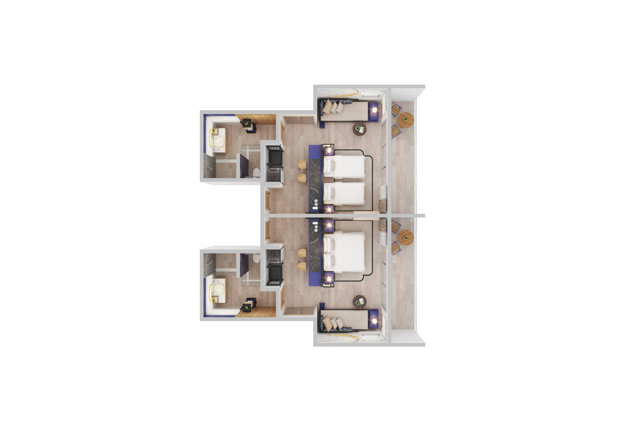 Avani + Fares Sunset Overwater villa floorplan