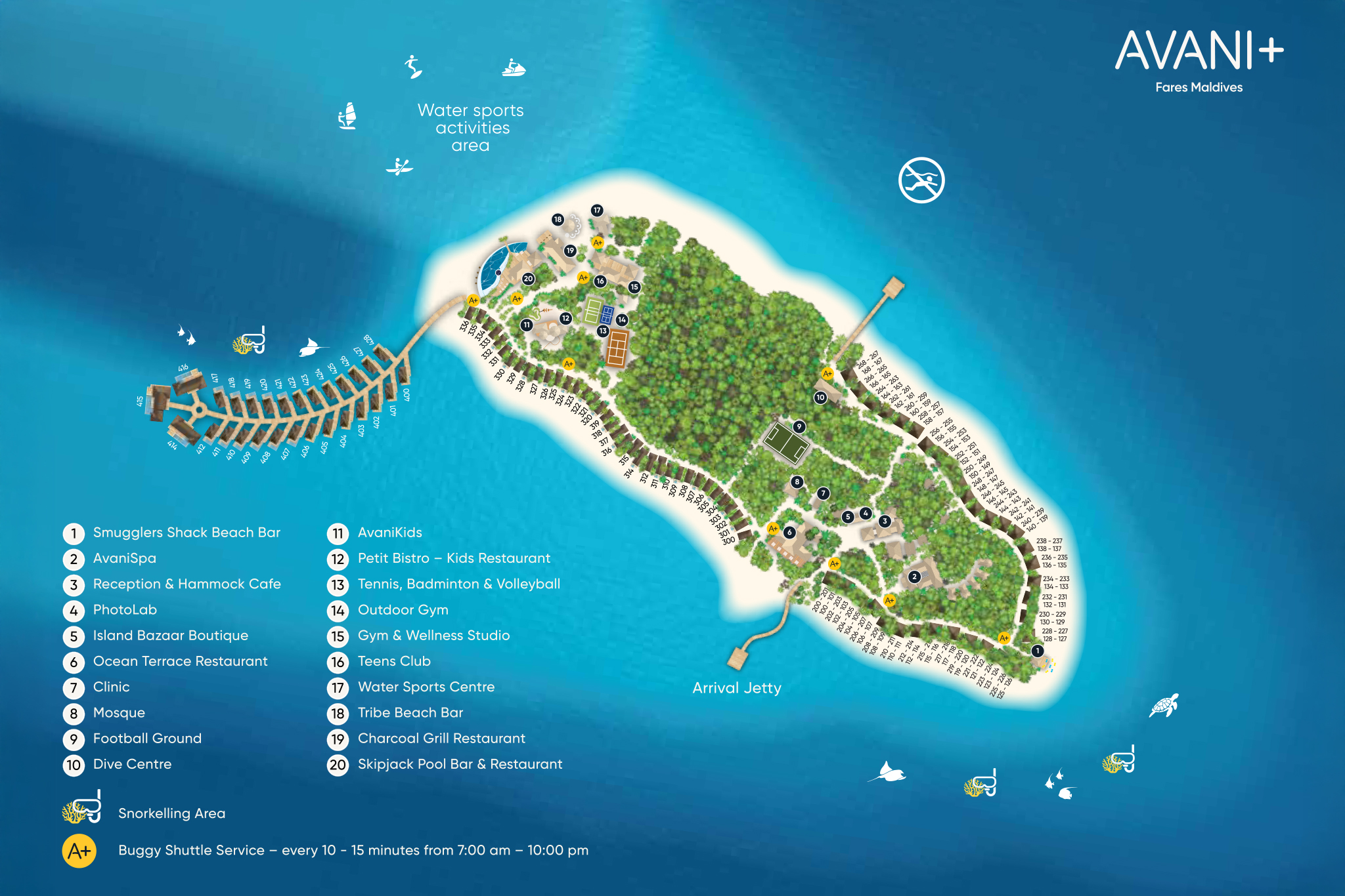 Avani + Fares Maldives Map