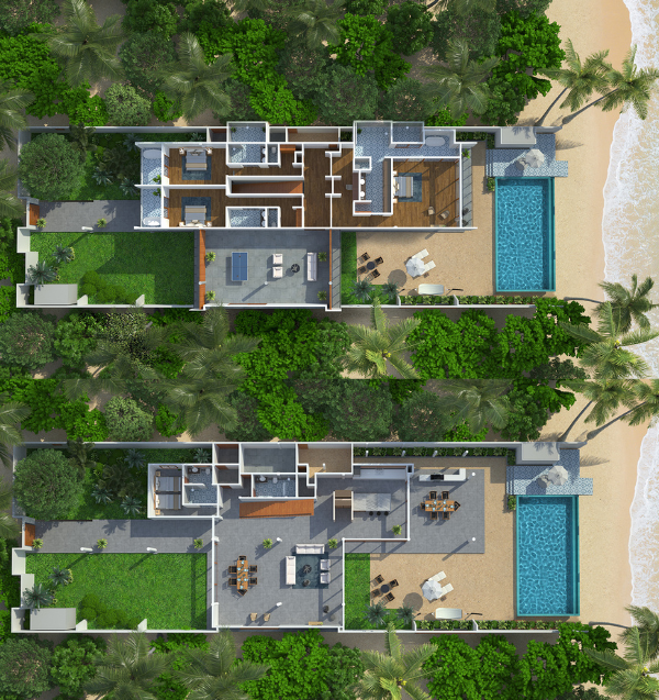 Amilla Maldives Four Bedroom Beach Residence Floor Plan