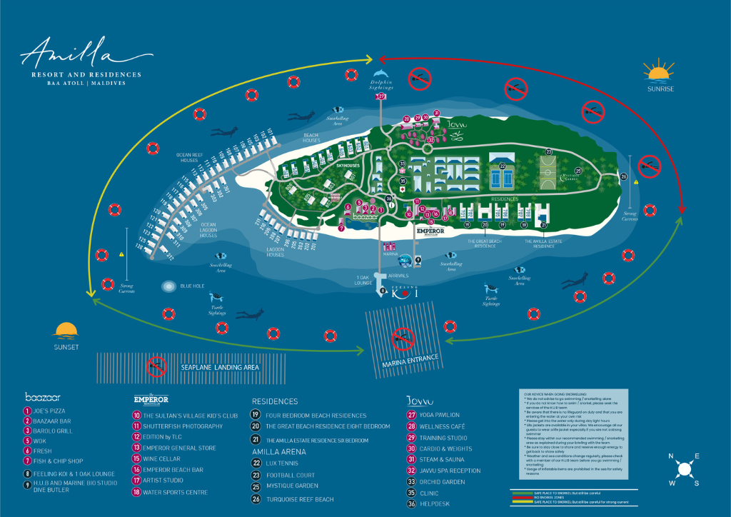 Amilla Maldives Resort Map
