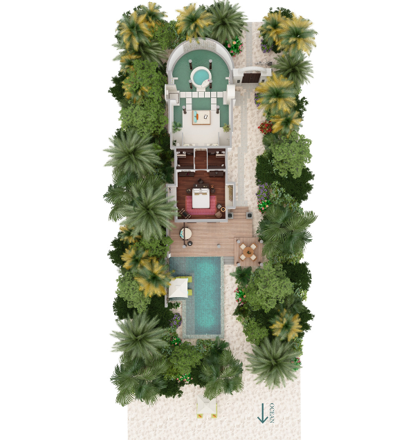 Anantara Kihavah Maldives Beach Pool Villas Floor Plan