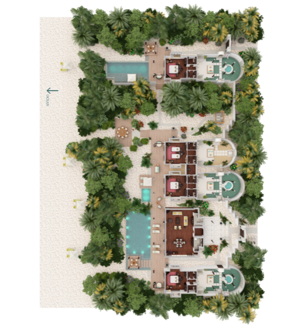 Anantara Kihavah Maldives Four Bedroom Beach Pool Residence Floor Plan