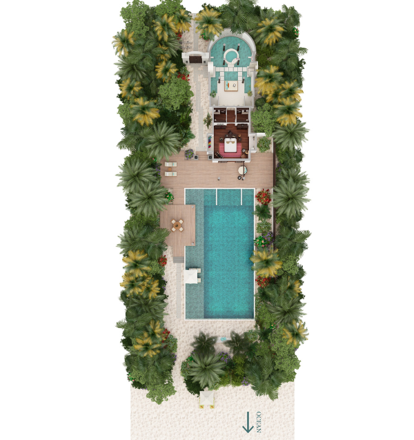 Anantara Kihavah Maldives One Bedroom Family Beach Pool Villas Floor Plan