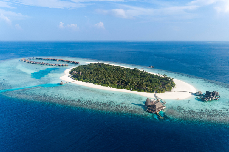 Anantara Kihavah Maldives aerial