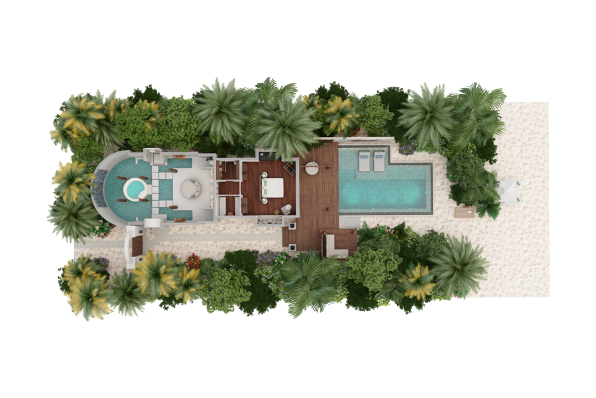 Anantara Kihavah Maldives One Bedroom Family Beach Pool Villas Floor Plan