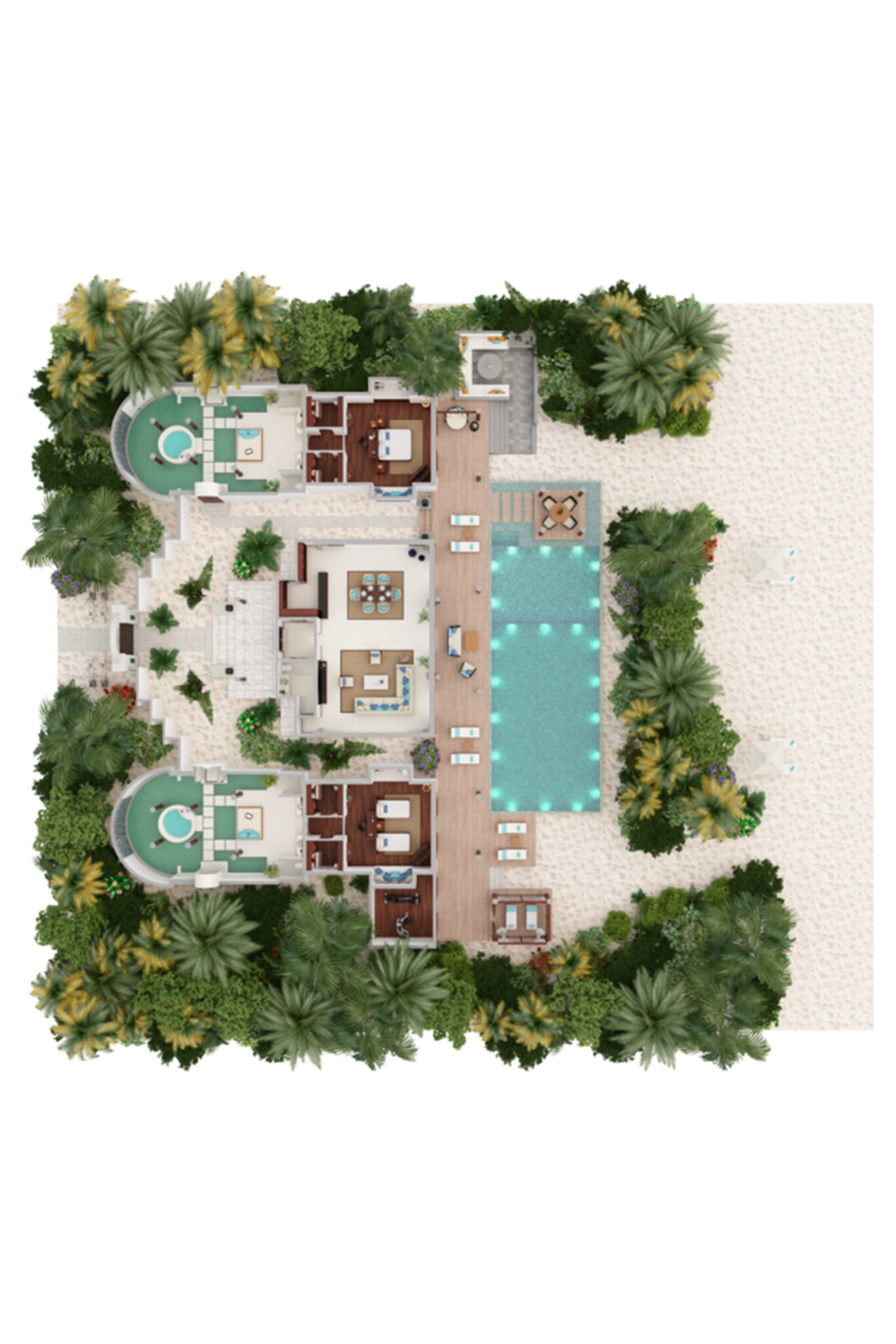 Anantara Kihavah Maldives Two Bedroom Beach Pool Residences Floor Plan