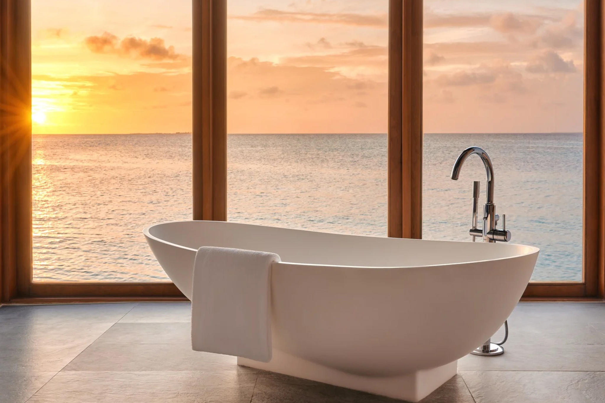 Anantara Dhigu Maldives Deluxe Sunset Overwater Pool Villa 