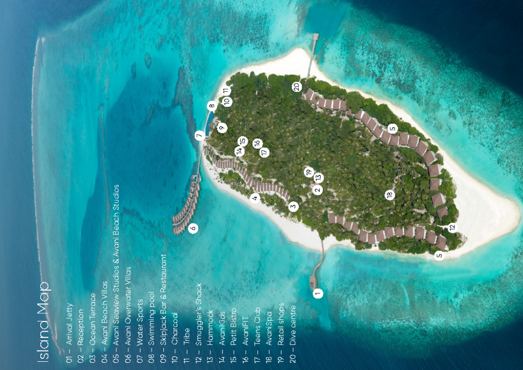 Avani + Fares Maldives Map