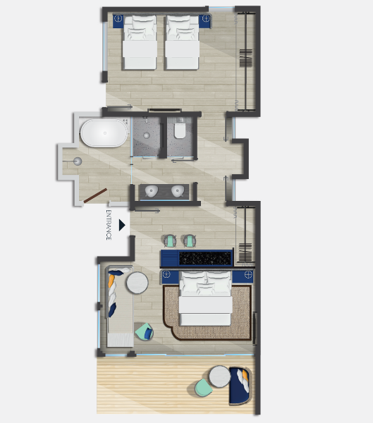 Avani + Fares Two Bedroom Beach Villa Floor Plan
