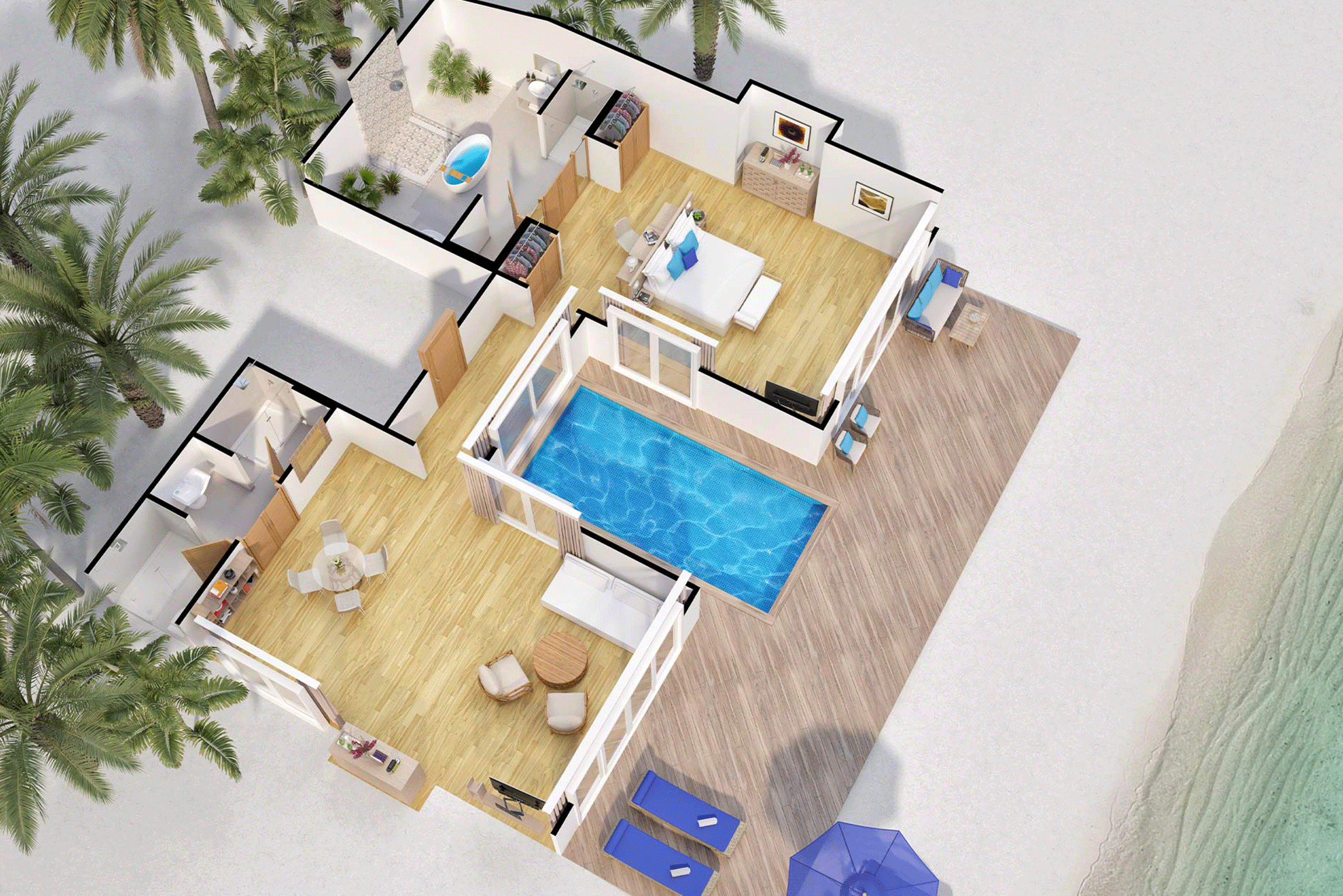Baglioni-Maldives---Deluxe-Beach-Suite-with-Pool-Floor-Plan