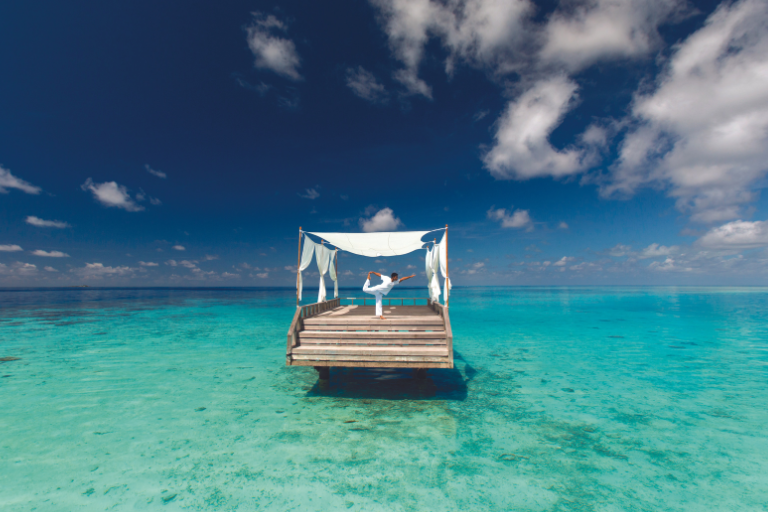 Baros Maldives Yoga on Floating Deck