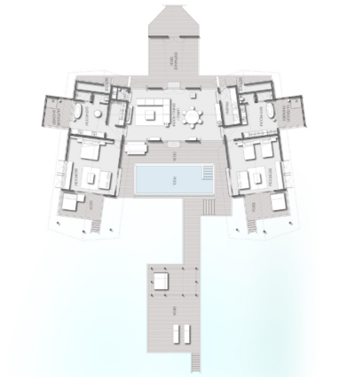 COMO Cocoa Island COMO Sunrise Water Villa Floor Plan