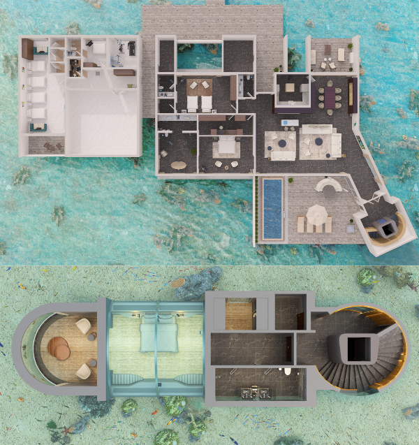 Conrad Maldives Rangali Island The Muraka Residence Floor Plan