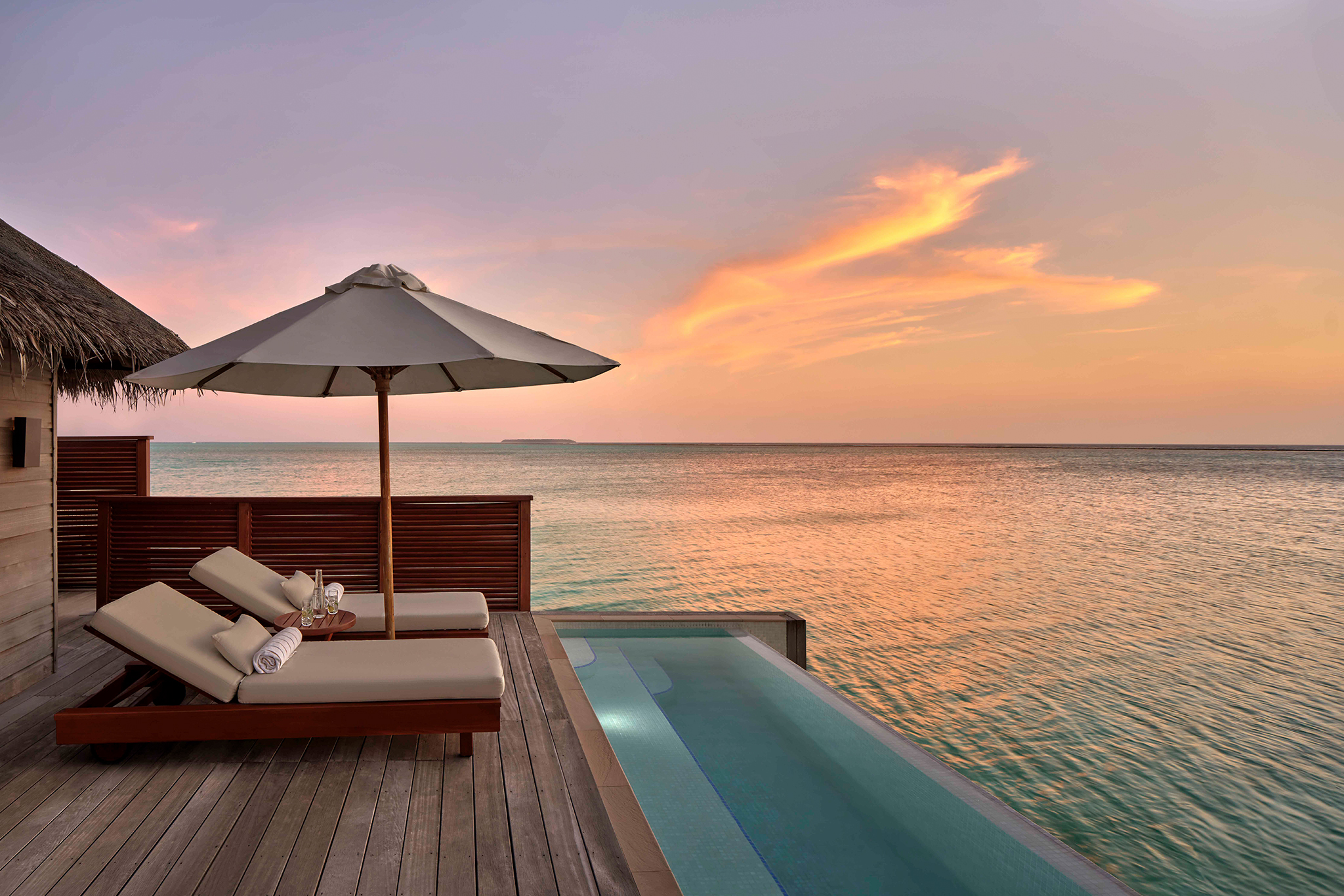 Conrad Maldives Rangali Island Deluxe Water Villa with Pool Exterior