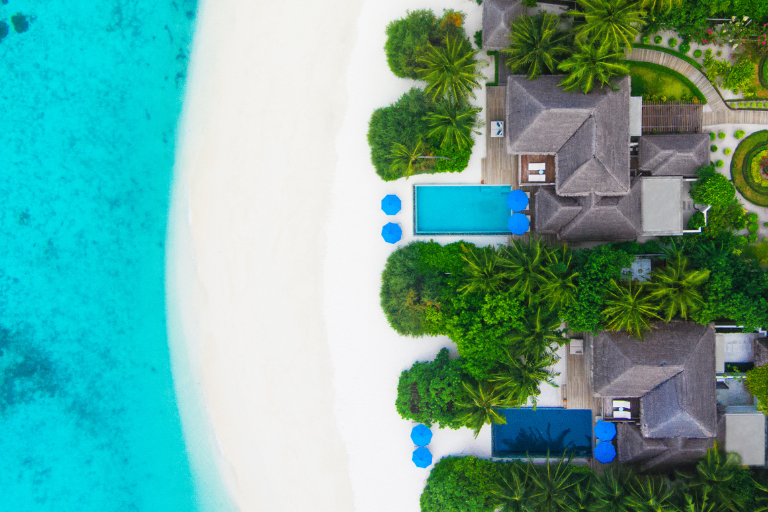 Dusit Thani Maldives Two Bedroom Beach Residence aerial view