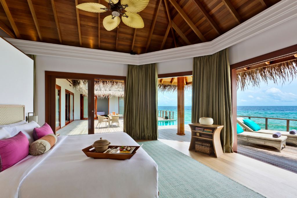 Dusit Thani Maldives Two Bedroom Ocean Pavilion Bedroom