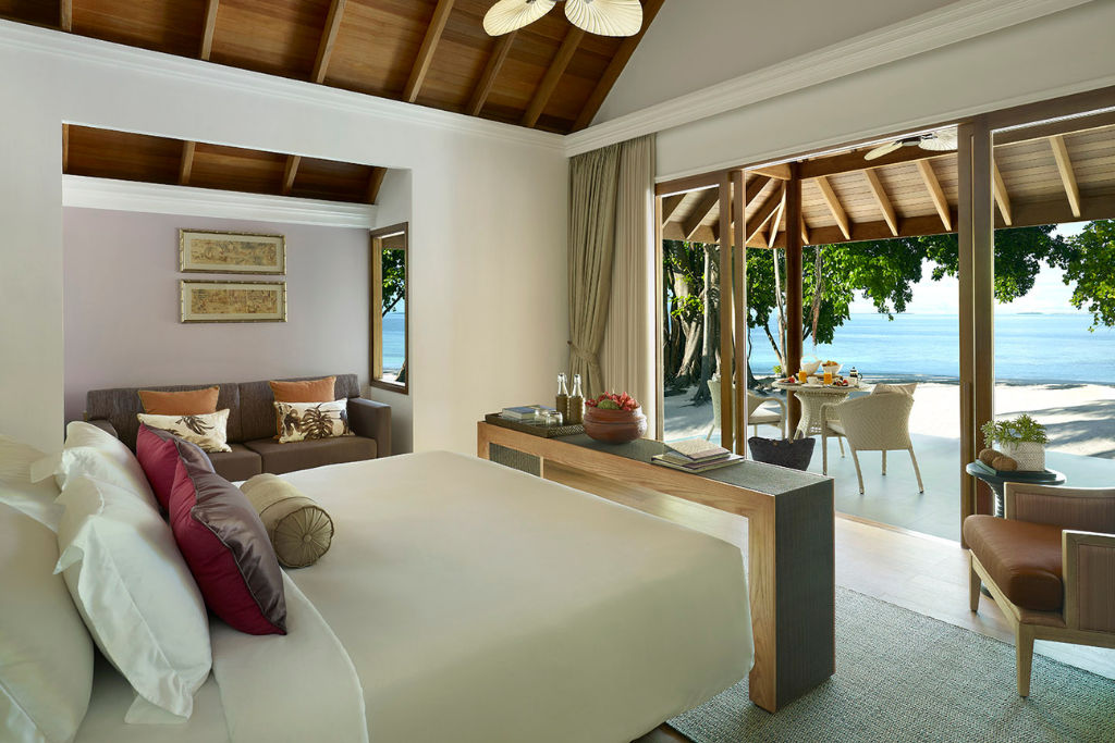 Dusit Thani Maldives Beach Villa Bedroom