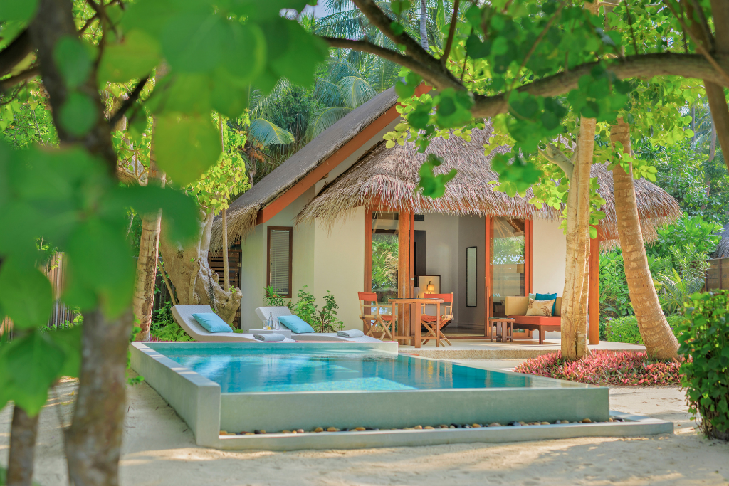 Dusit Thani Maldives Beach Deluxe Villa with Pool exterior