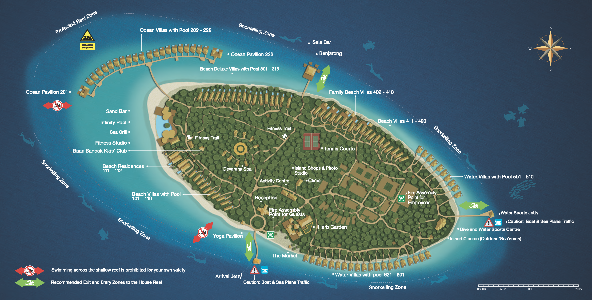 Dusit Thani Maldives Resort Map