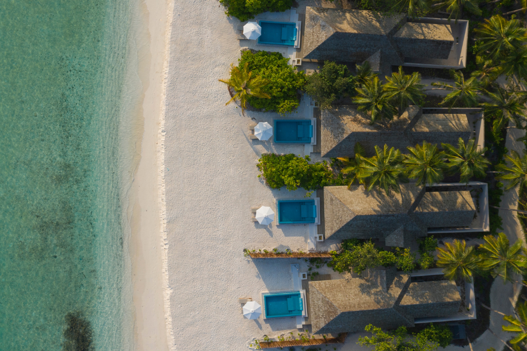 Emerald Faarufushi Resort & Spa Family Beach Villa with Pool aerial