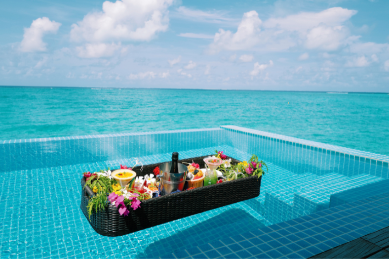 Emerald Maldives Resort & Spa Floating Breakfast