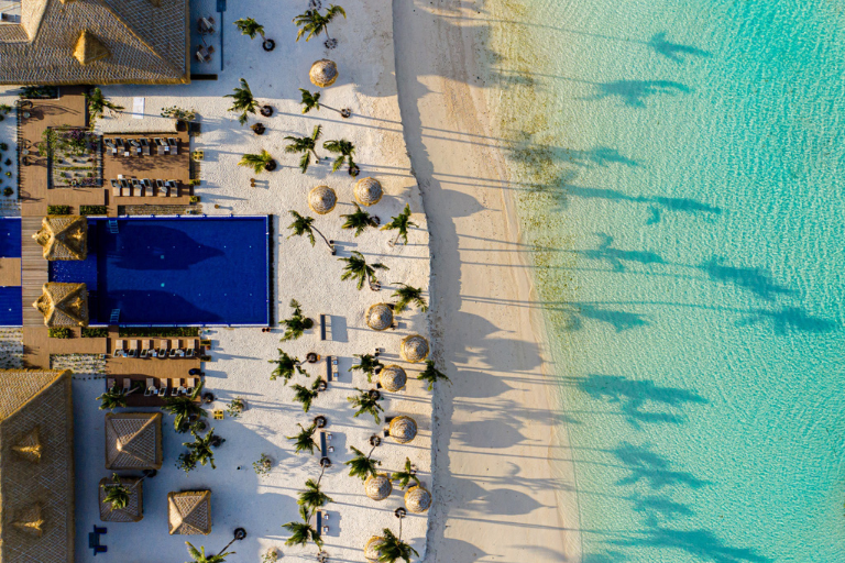 Emerald Maldives Resort & Spa pool aerial