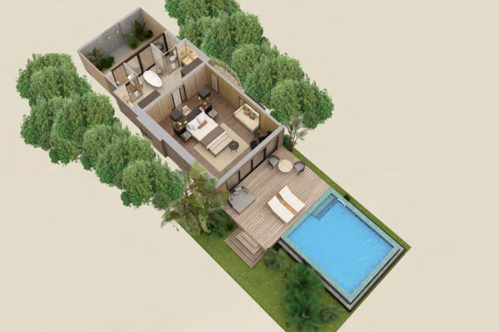 St Regis Maldives - Garden Villa with Pool - Floor Plan