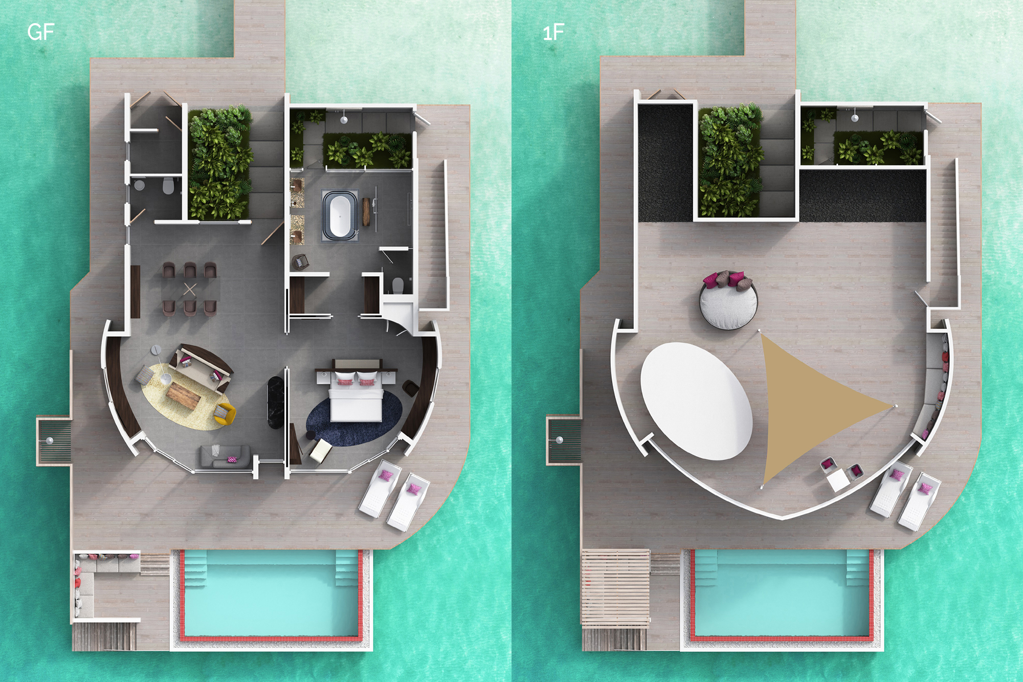 Jumeirah Maldives Island - Grand Lagoon Villa with Pool 