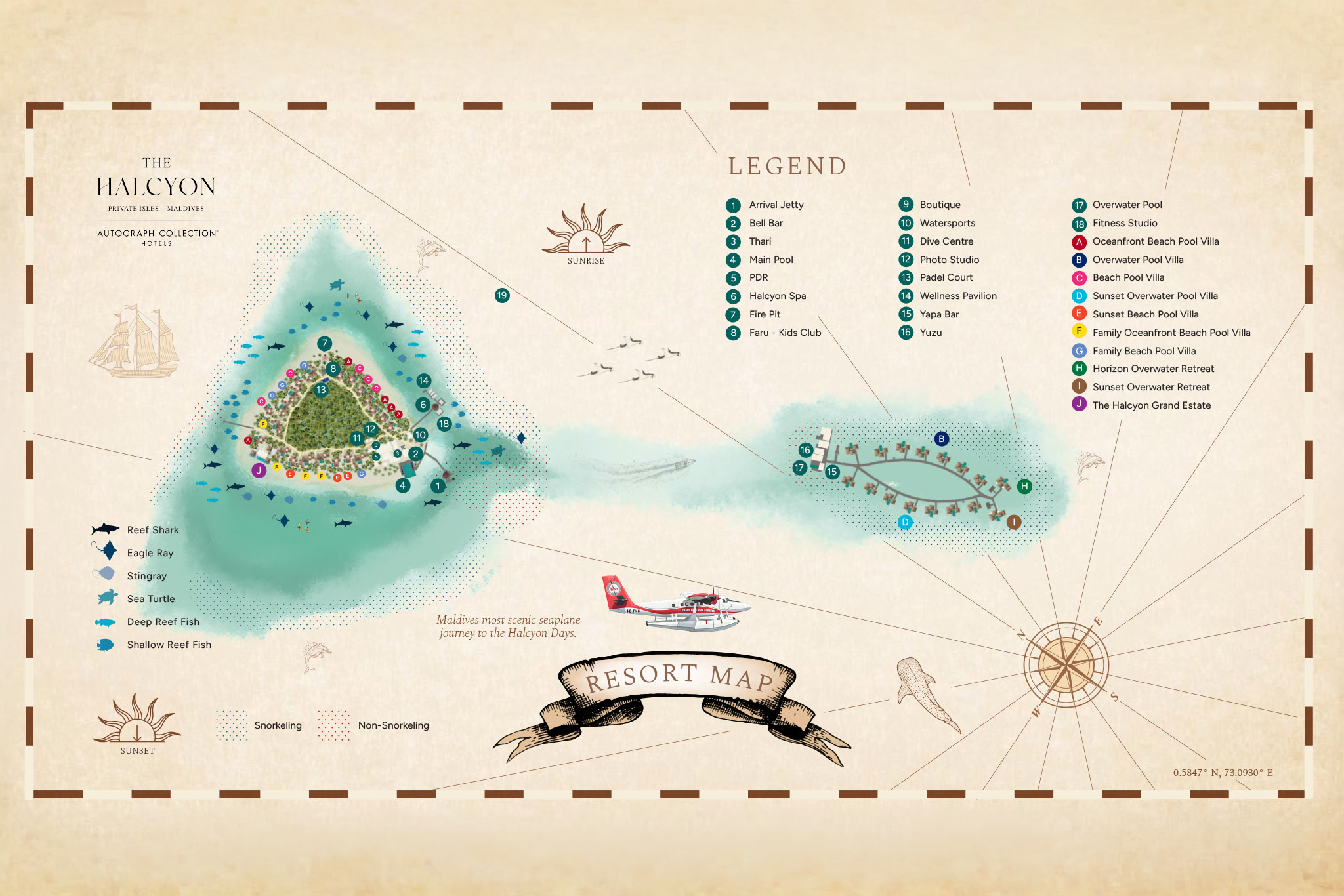 Halcyon Maldives - Resort Map New